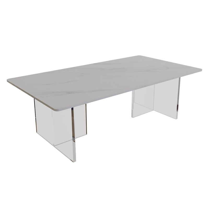 Slate Top Coffee Cocktail Table Sled Rectangle Coffee or End Table