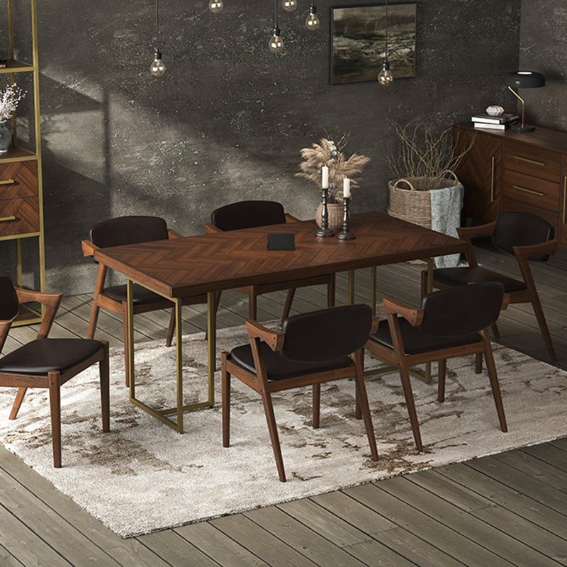 Traditioneller luxuriöser Rechteck Esstisch Massiv Holz Tisch für Esszimmer