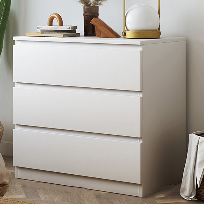 Contemporary White Storage Chest Dresser Wood Bedroom Dresser