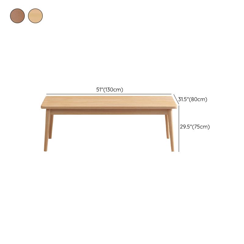 Rubberwood Solid Wood Dining Table Rectangle Dining Table for Kitchen