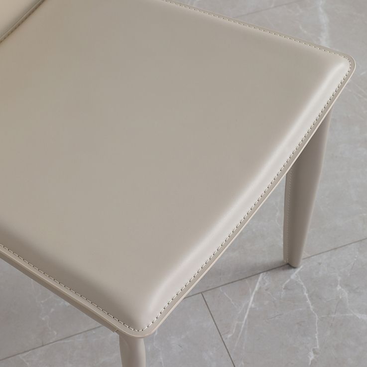 Contemporary Style Dining Chairs Armless Chairs with Metal Legs for Home