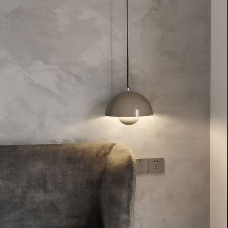 Domed Hanging Pendant Light Minimalist Metal Hanging Light Fixture
