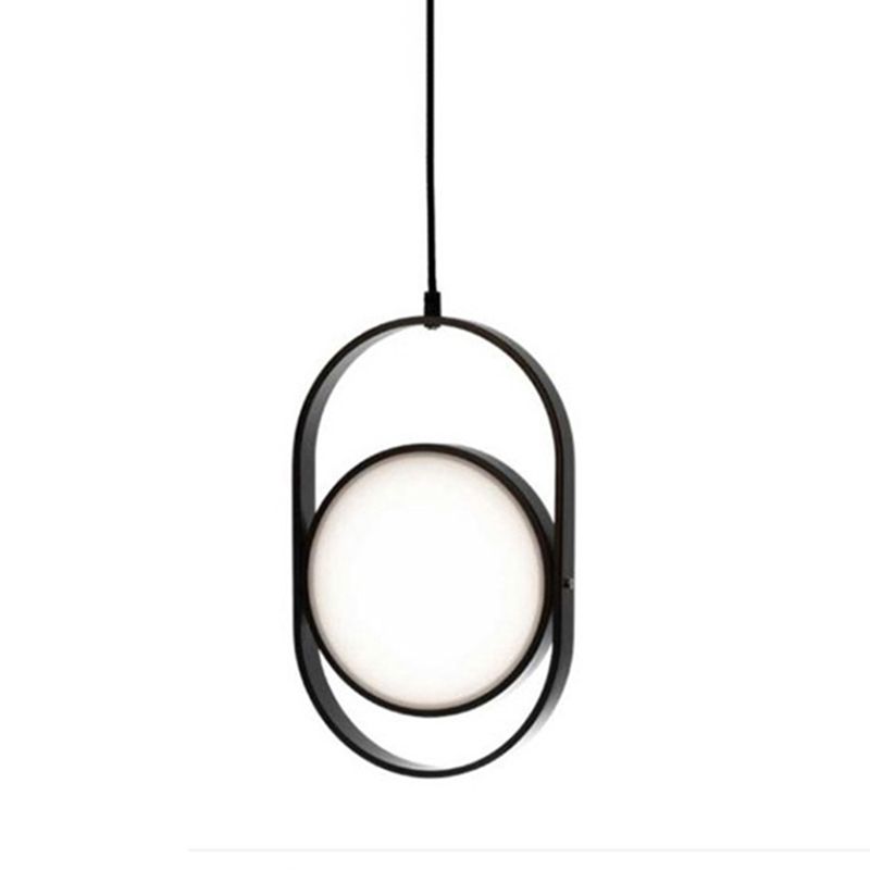 Metalen ovale tint hanglampen moderne stijl hangende montage armatuur voor slaapkamer