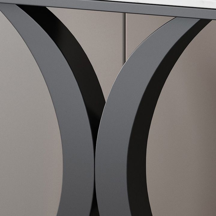 31.5-inch Tall Marble Console Table Scratch Resistant End Table for Hall