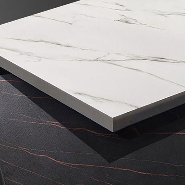 Glam Style Furniture Rectangle Stone Dining Room Table for Kitchen