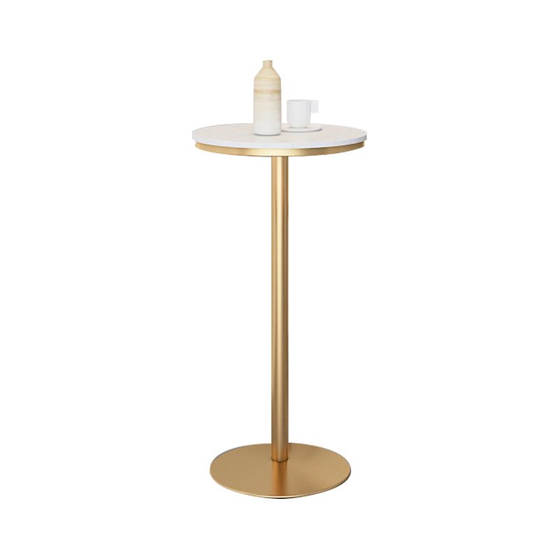 Modern 1/2/3/4 Pieces Metal Bar Table Set Round Bar Table with High Stools for Kitchen