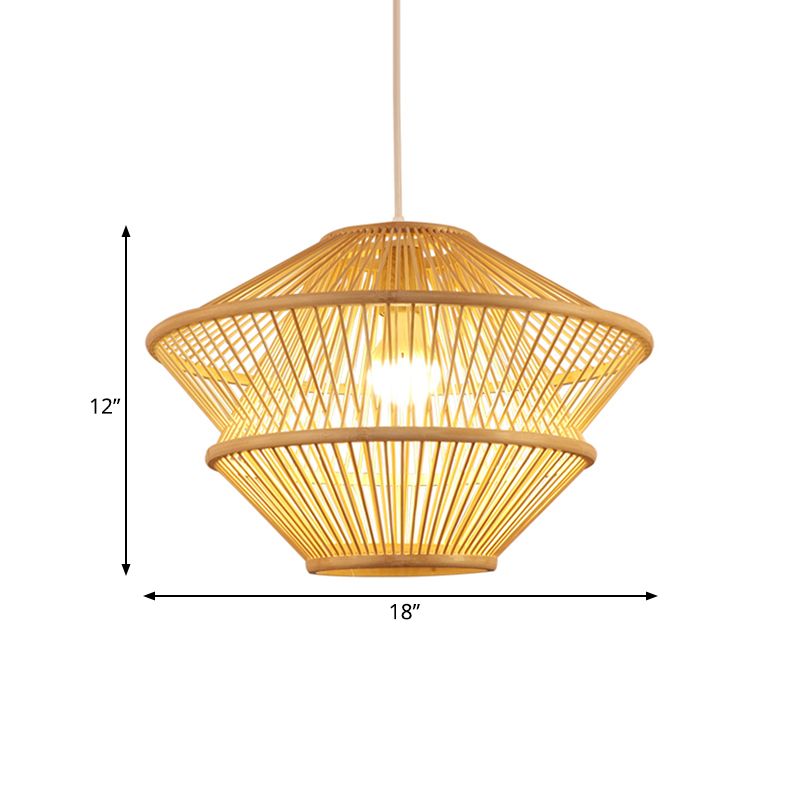 Luminaire pendentif en tricot à main