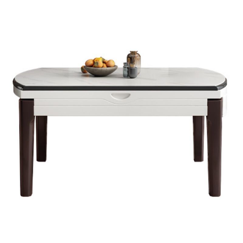 Modern Style Stone Furniture Set 7 Pieces Round Shape Dinette Table with Armless Chair