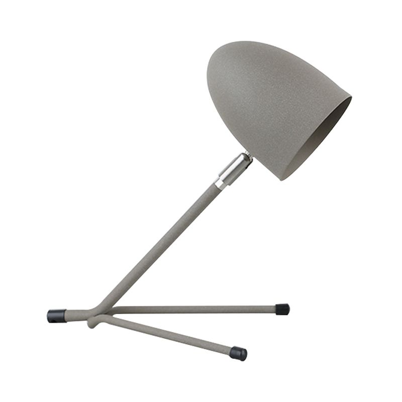 Bullet Head Rotatable Task Lighting Nordic Metal Single Silver Grey/Black Desk Lamp with Oblique Design