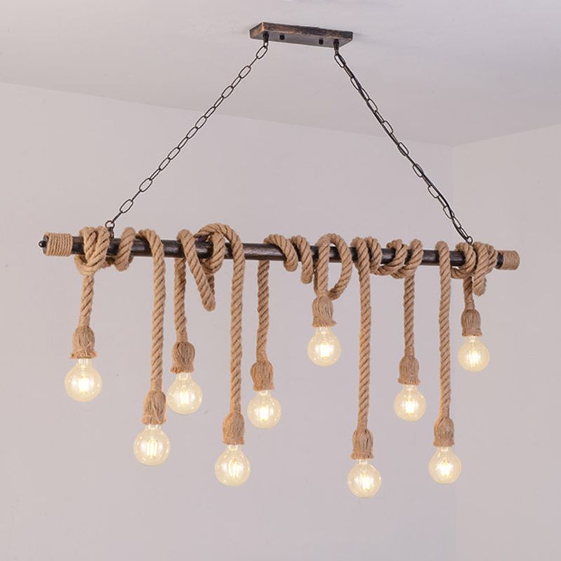 Bulb esposto Isola lampadario Luci industriali Fissature del lampadario per lampadario per tavolo da pranzo