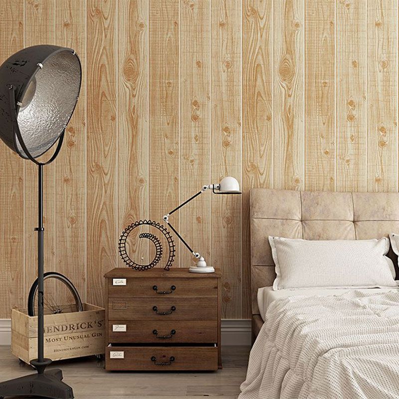 Plaster Retro Wood Surface Wallpaper 20.5 in x 31 ft Simple Non-Pasted Wall Decor