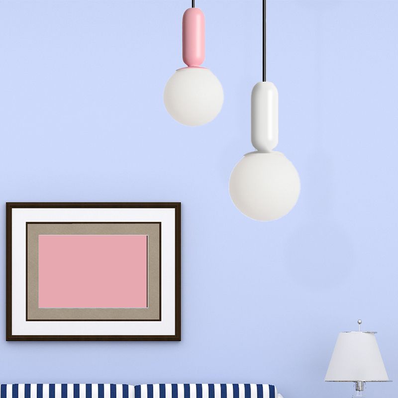 Nordic Elemy Bare Bulbe Pendant Light 1 Head Hanging Lampe for Study Room Bedroom