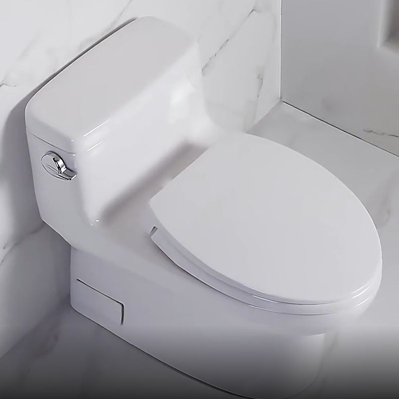 Traditional One Piece Flush Toilet Floor Mounted White Toilet Bowl for Bathroom