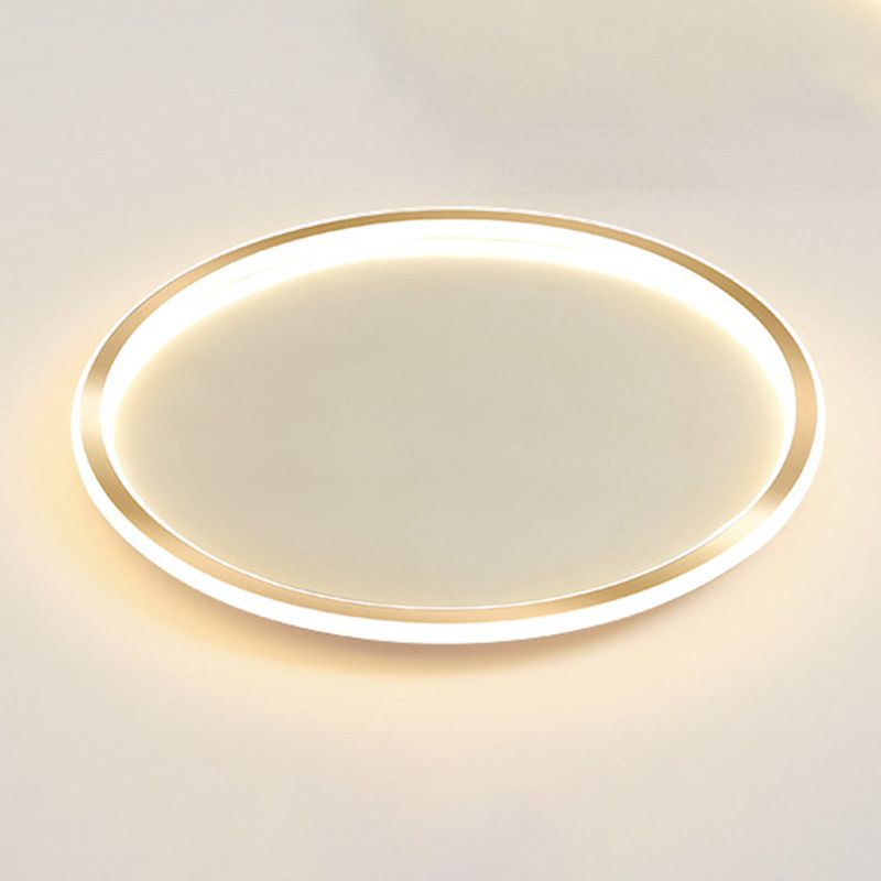 Goldfarbene LED-Deckenleuchte mit Schleifen, einfache, prägnante Acryl-Unterputzbeleuchtung für die Veranda im Flur