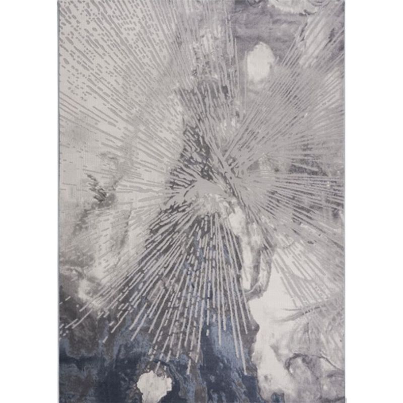 Grey Tone Simplicity Area Carpet Polyester Abstract lines Indoor Rug Washable Carpet for Living Room