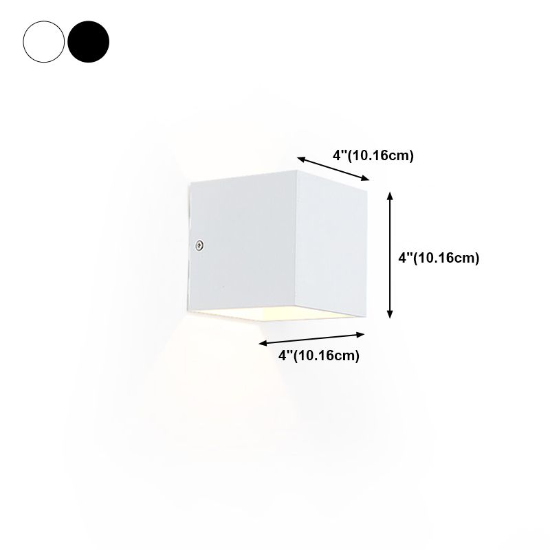 Moderner Stil Leuchte Würfel 2 Lichter Wandscheibe mit Metall für Schlafzimmer
