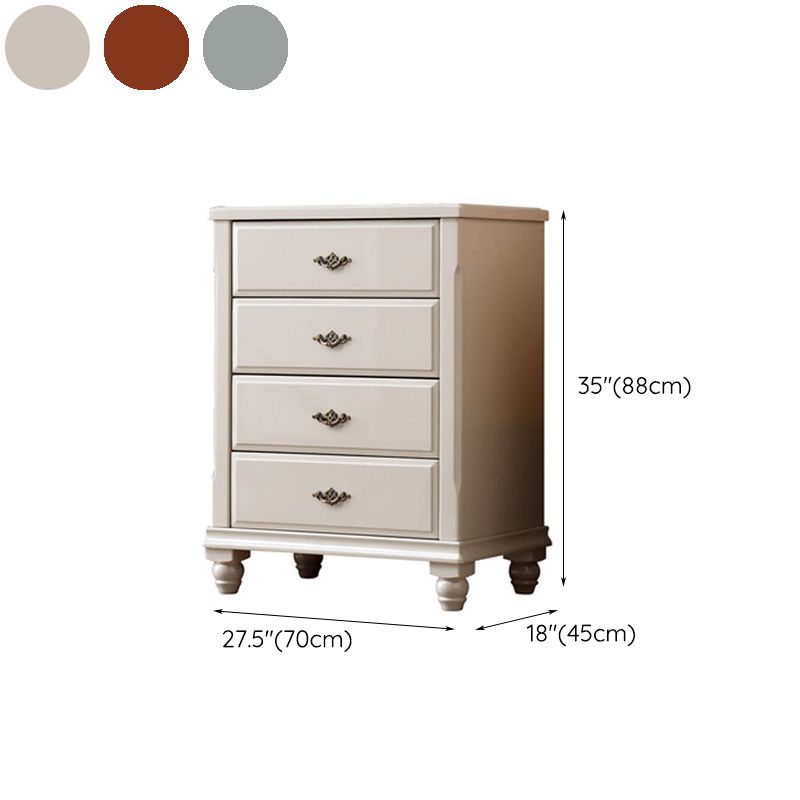 Vertical Rubber Wood Bedroom Storage Chest Traditional Chest with Drawers