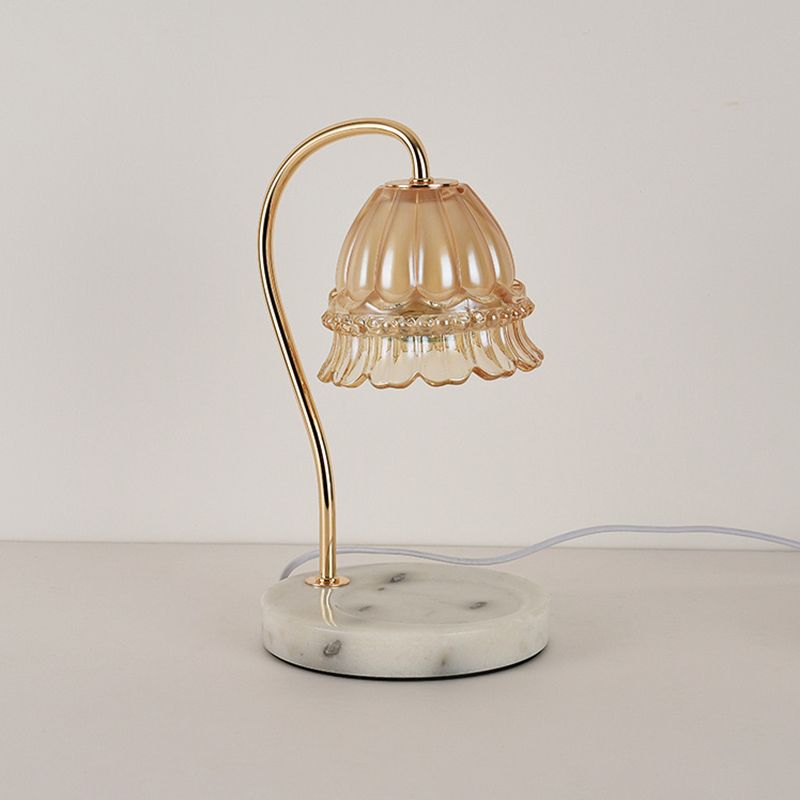 1 Light Bell Table Lighting Modern Style Glass Table Lighting for Bedroom