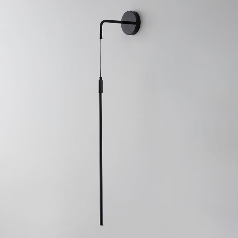 Metal Shade Wall Lamp Modern Style Black/Gold Shape Wall Mounted Lighting for Bedroom