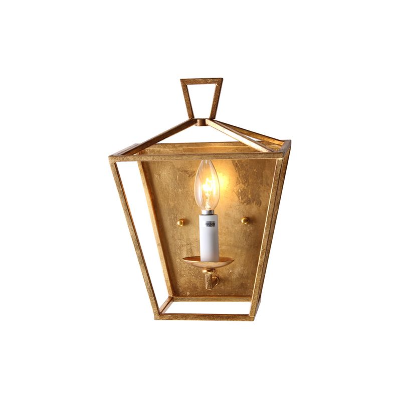 Gold Single Head Murd Light Traditional Metal Candle Cage Cage Murce pour chambre à coucher