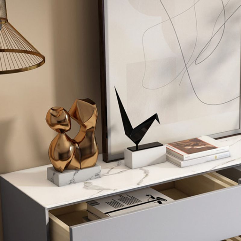 Contemporary Chest Bedroom Engineered Wood Storage Chest with Drawers