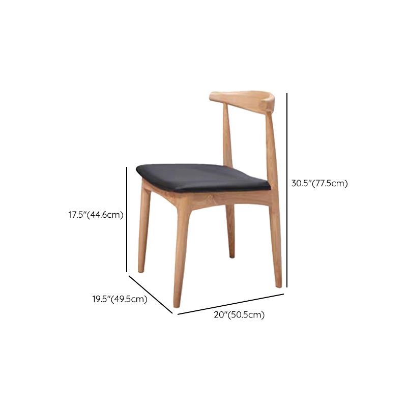 1/7 Pieces Modern Dining Set Solid Wood Round Table with Leather Chairs