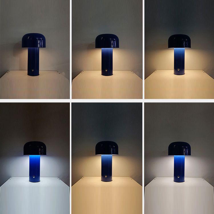 Mushroom Table Light Minimalist Style Metal Night Table Lamp