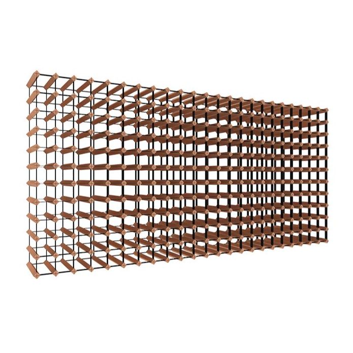 42.5" H Solid Wood Wine Bottle Holder Industrial Style Floor Bottle Rack