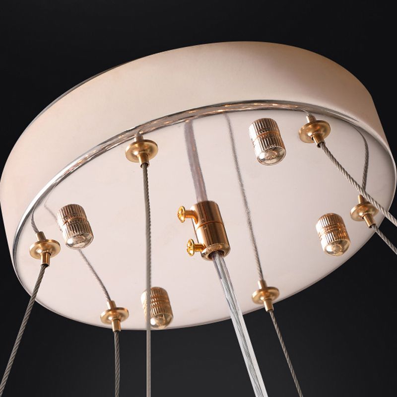 Lámpara de araña de cristal simple de estilo moderno para dormitorio