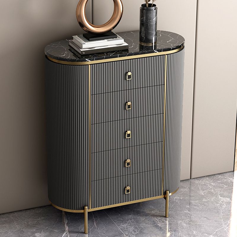 Classic Glam Vertical Lingerie Chest Stone Storage Chest for Bedroom