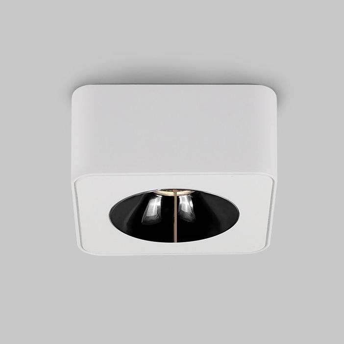 Square 1 - Light Flush Mount in Black / White Finish Aluminum LED Ceiling Flush