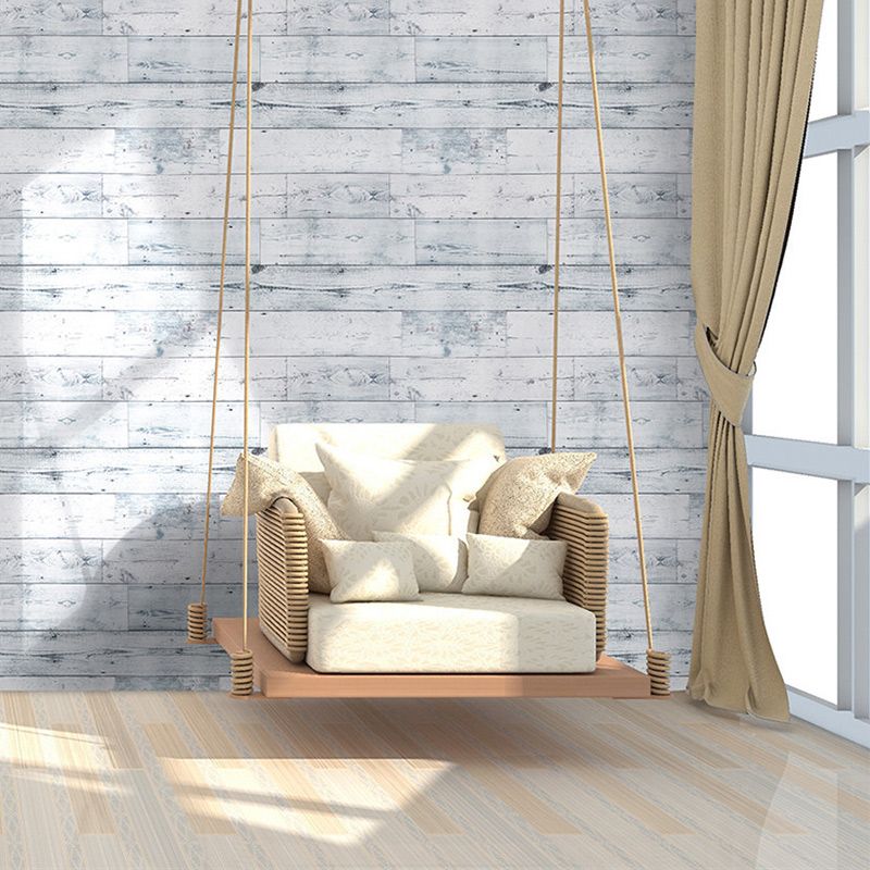 Rust Distressed Brick Wallpaper PVC Pick Up Sticks Blue Wall Decor for Dining Room