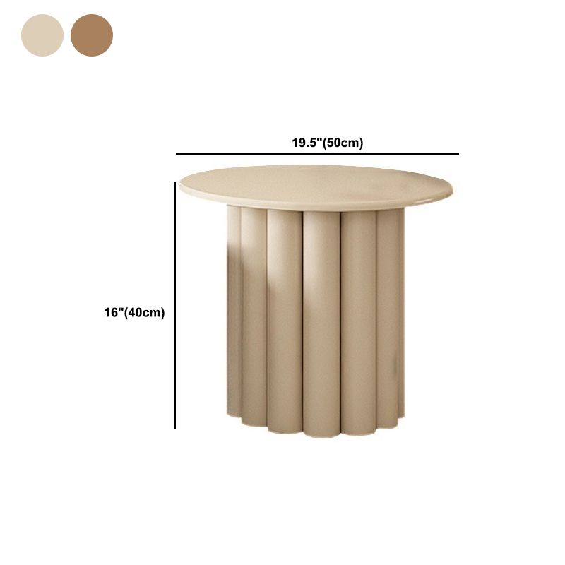 4 Legs Coffee Table Round Minimalist Coffee Table for Living Room