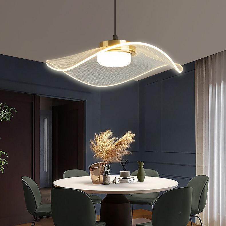 LED 1 Head Pendant Light Modern Style Simple Acrylic Ceiling Pendant Light for Dinning Room
