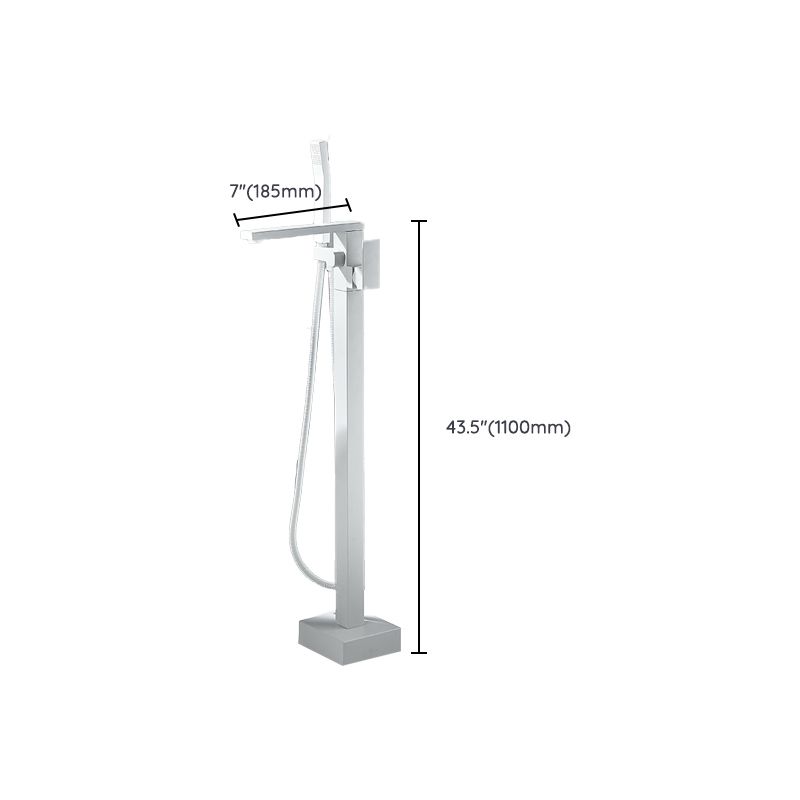 Modern Bathroom Faucet Pure Color High Arc Freestanding Tub Faucet