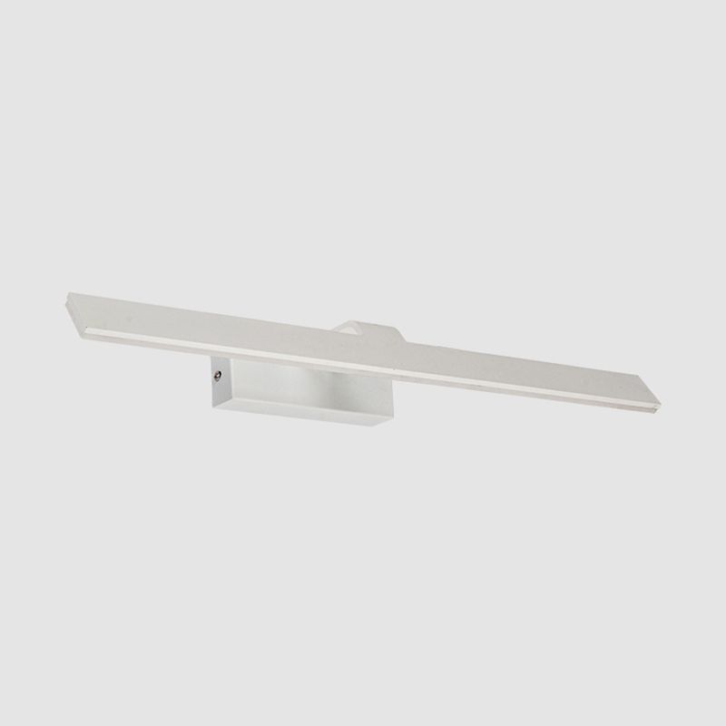 Matte Silver Single Modern Bathroom Vanity Light LED Bath Bar