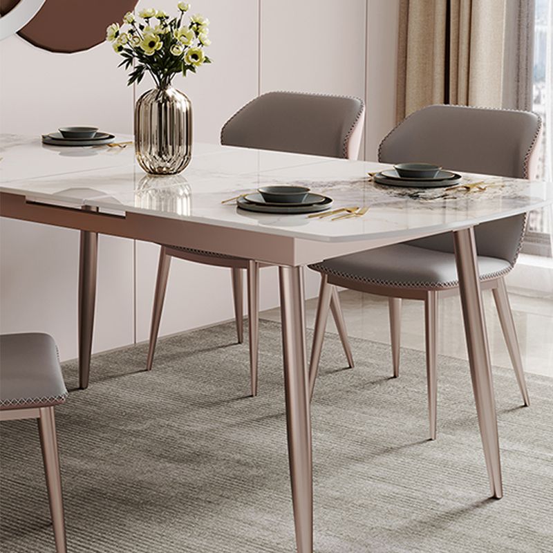 Extendable Dining Table Rectangle Modern Dining Table for Dining Room