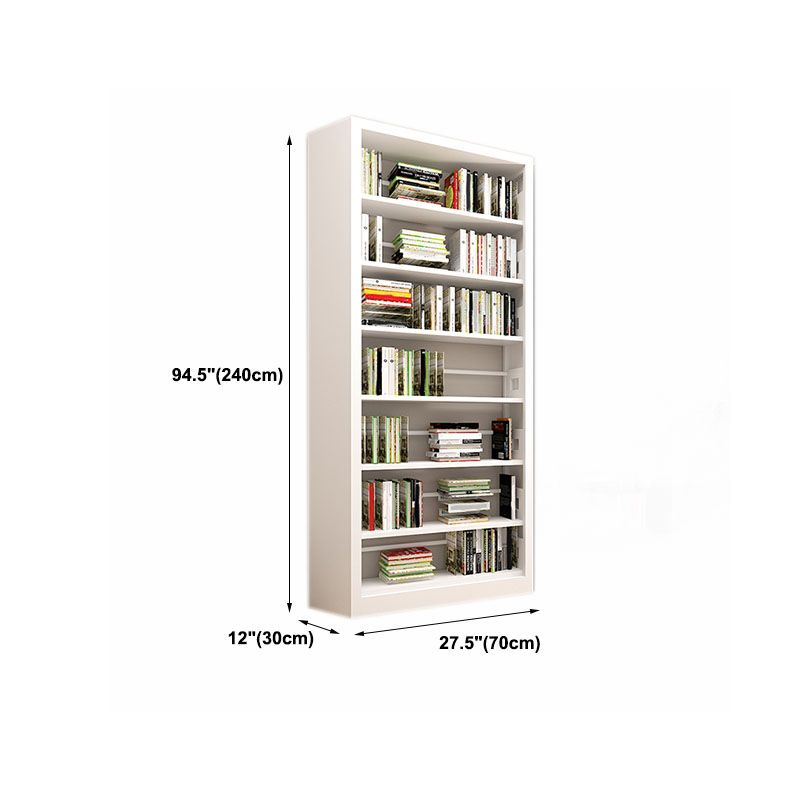 Metal Open Back Bookshelf Modern Rectangle Standard Bookcase