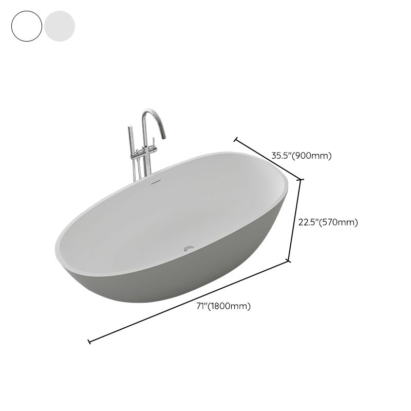 Modern Stone Soaking Bathtub Antique Finish Freestanding Bath Tub