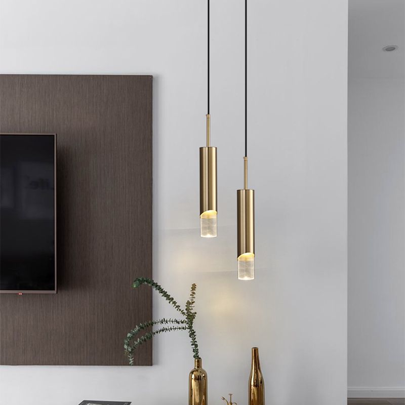 Lampada a led Lampada Simplicità Illuminazione a sospensione con una chiara tonalità acrilica per camera da letto