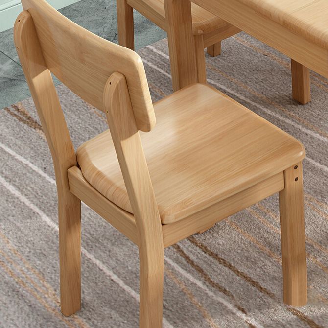 Industrial Wood Open Back Dining Side Chair 15'' Wide Indoor Dining Chair