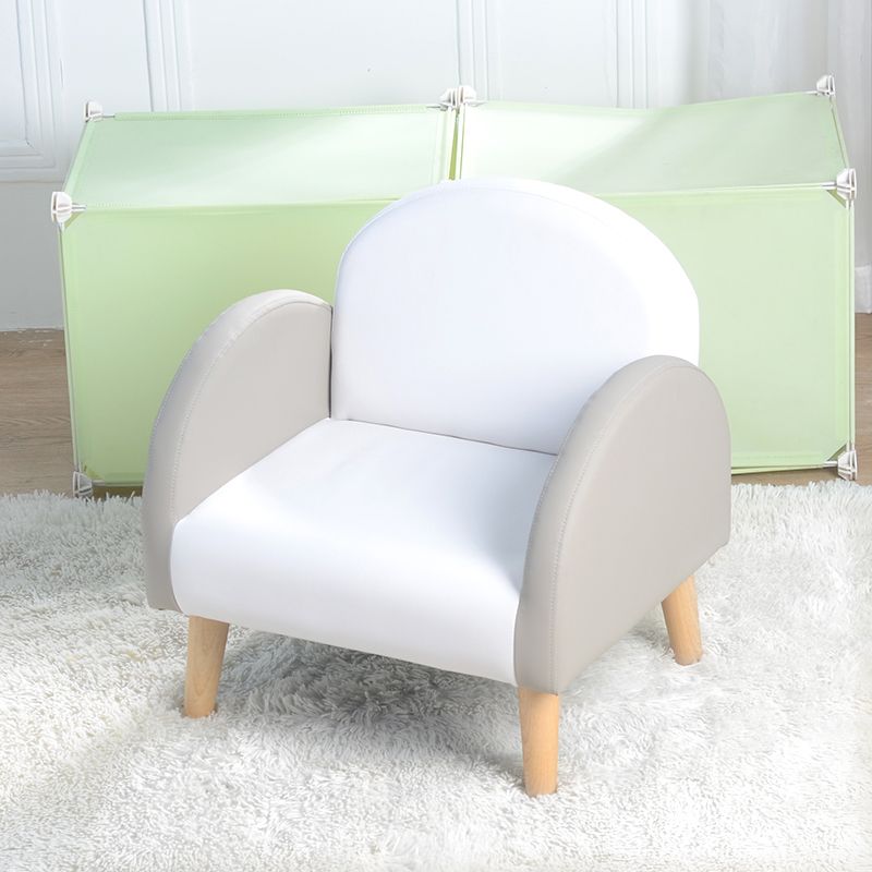 Modern Leather Tight Back Rolled Arm Sofa Couch for Children