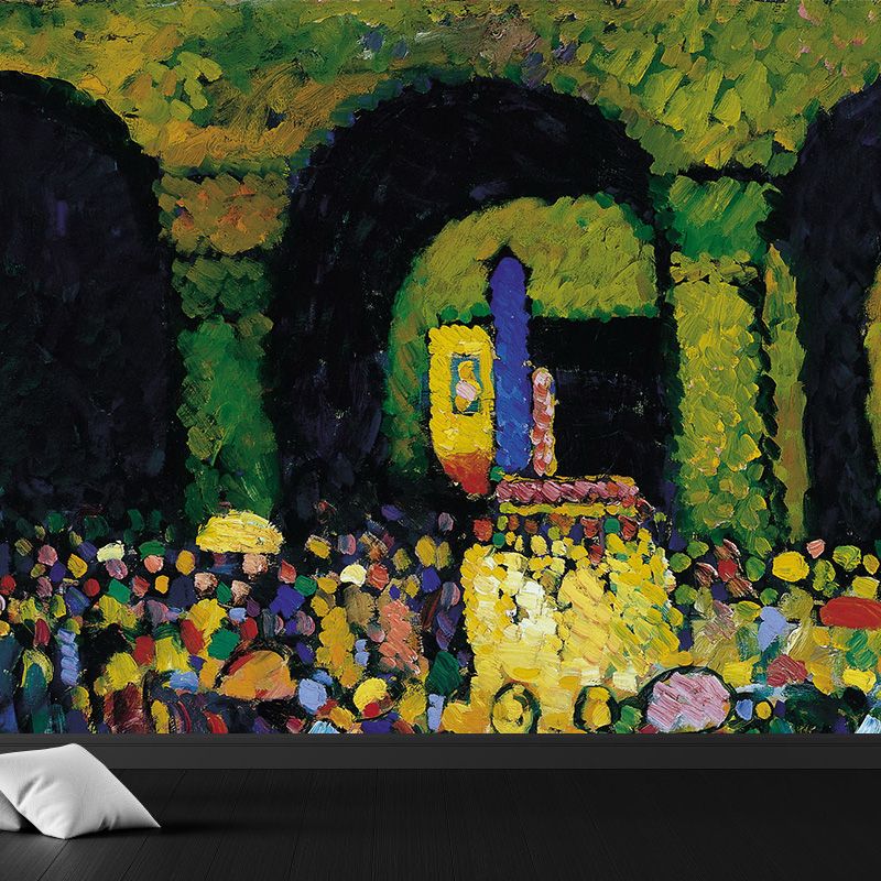 Multicolored Artistic Wall Mural Whole Kandinsky Figure Drawing Wall Covering for Home