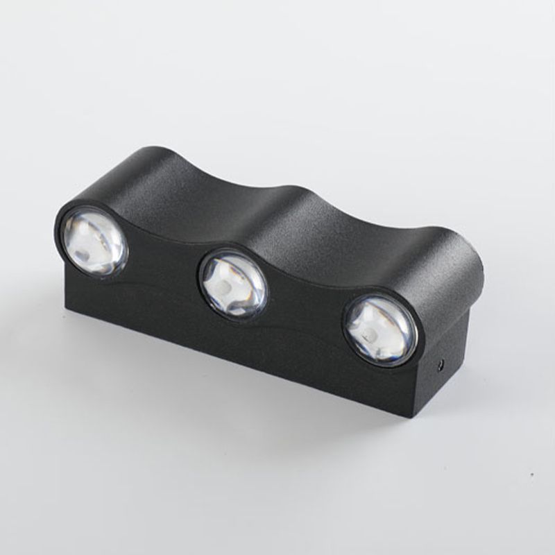 Contemporary Aluminum Wall Light 2.5" High Multi Light Wall Washer for Outdoors