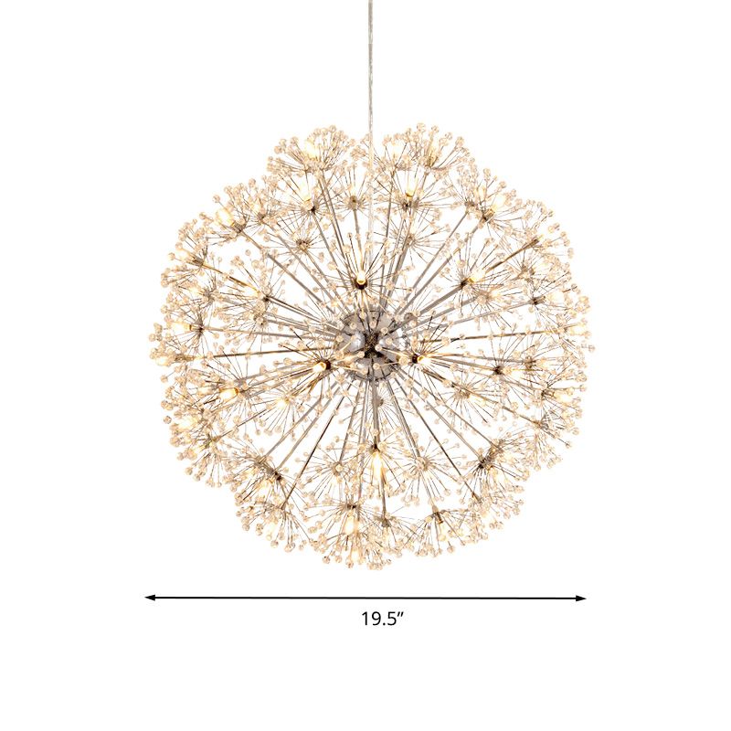 Crystal Spoutnik Chandelier Pendant Light Simple 24/32 LILS LIMBRE PLAFIQUE en argent