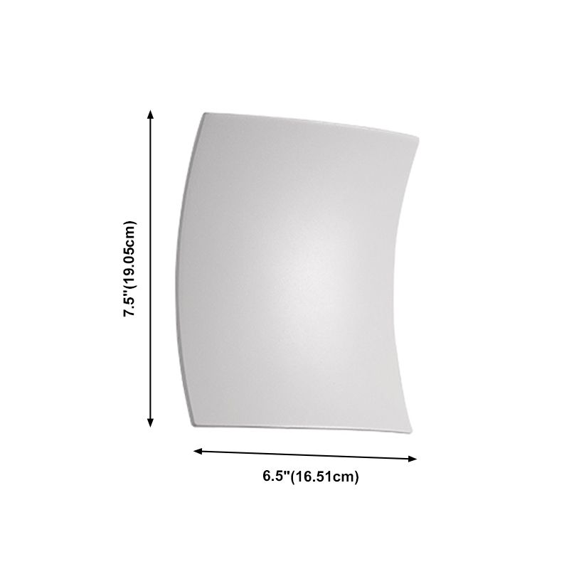 1 Light Metal Wall Light Modern Style Square Shape Wall Mount Light Fixture in White