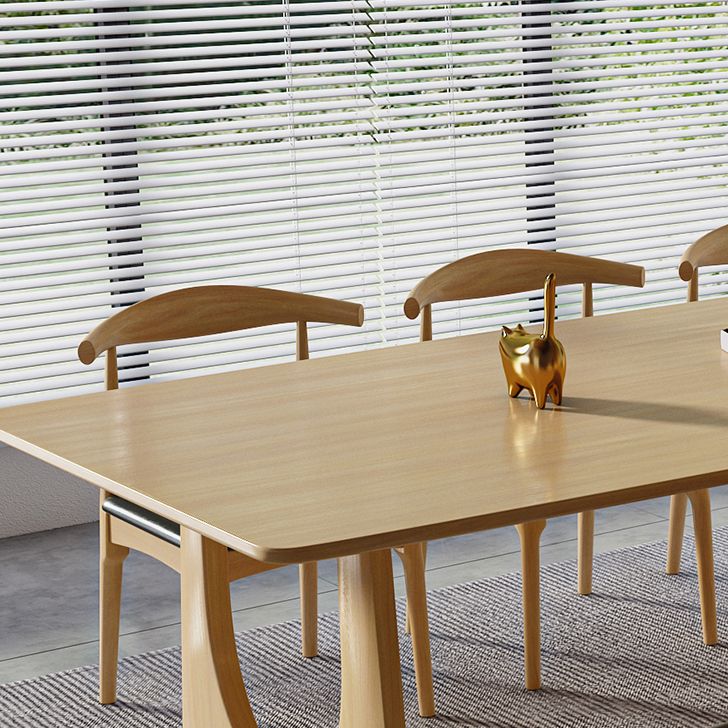 Modern 1/7 Pieces Dining Set Rectangle Pine Wood Dining Table for Dining Room