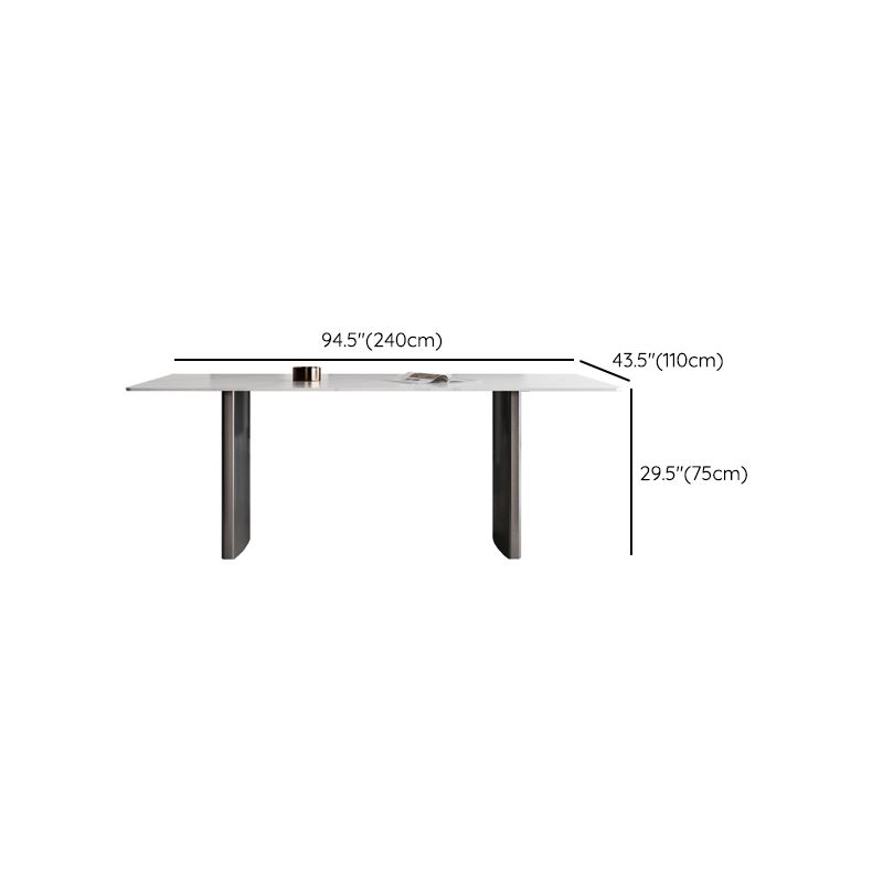 Modern Dining Table Set 1/4/6/7 Pieces with Metal Base Kitchen Furniture Set