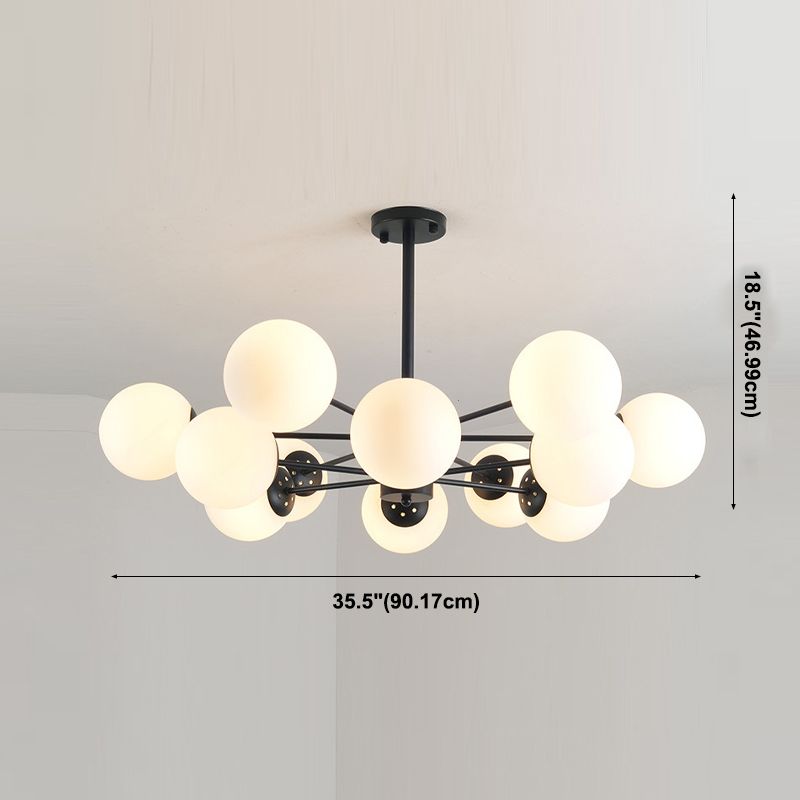 Lustre de lustre en verre luminaire de lustre moderne Light pour le salon