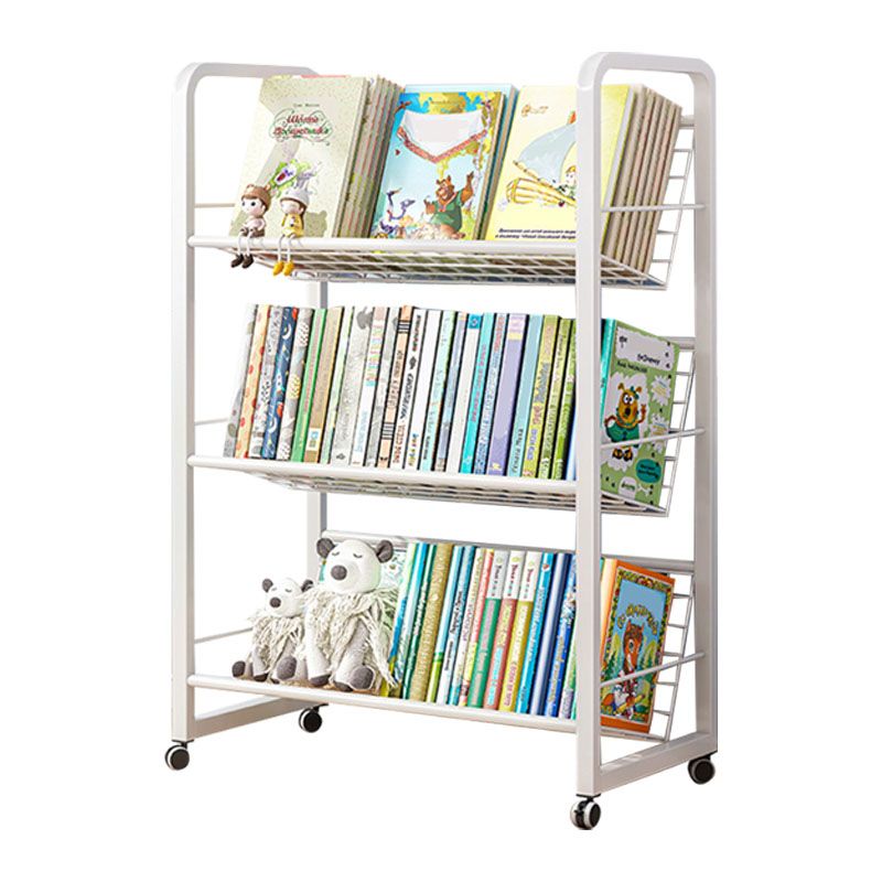 Metal Bookcase Matter Finish Contemporary Etagere Shelf Bookcase